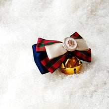 Red Green Plaid Handmade Ribbon Bowtie