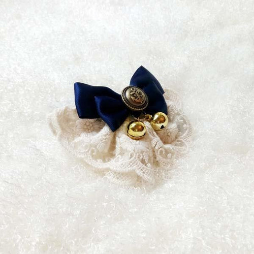 Royal Blue Lace Handmade Ribbon Bowtie